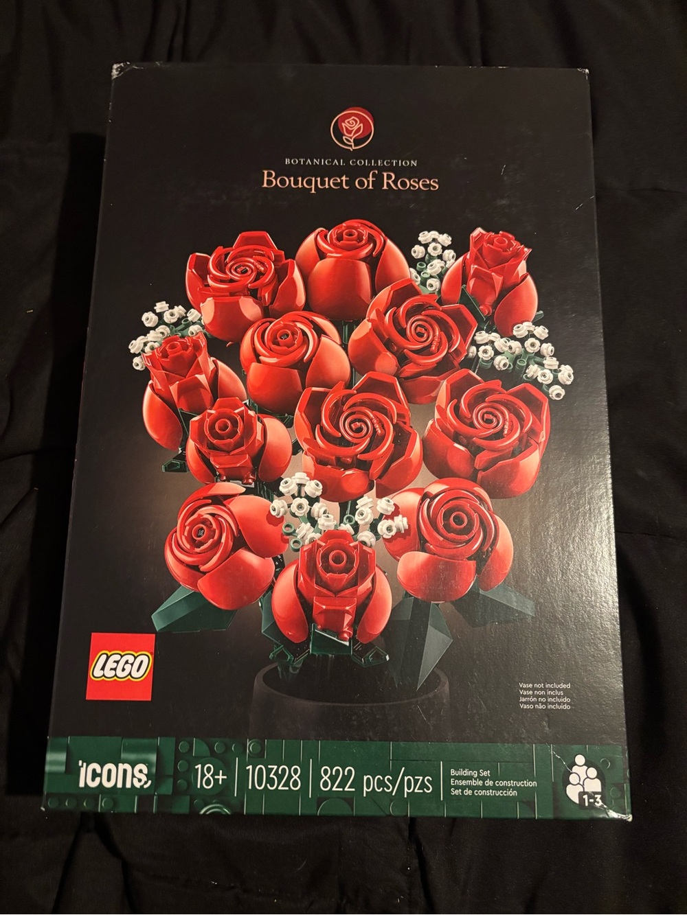 Lego Red Bouquet of Roses Faux Floral Display
